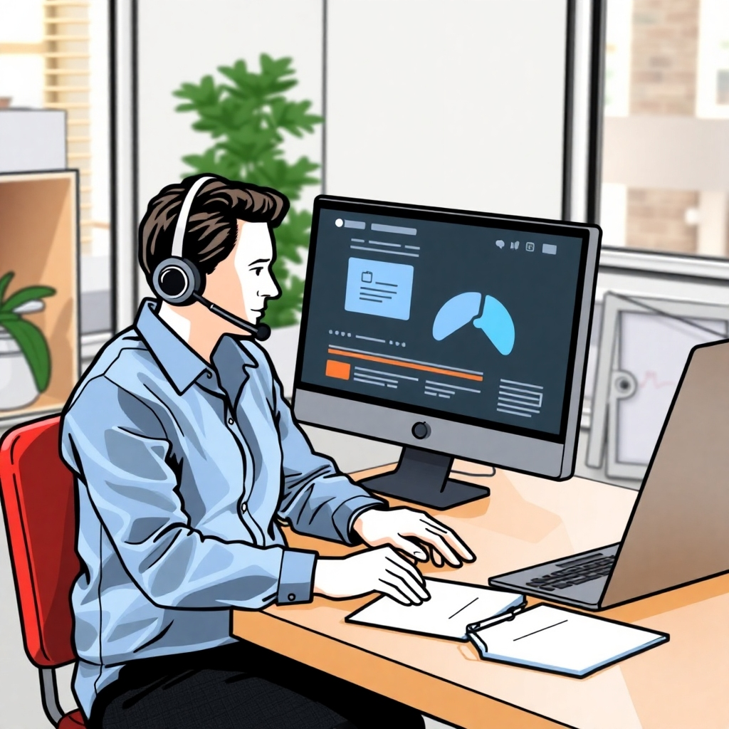 Use an image that shows customer support options, such as live chat, email, or phone support.