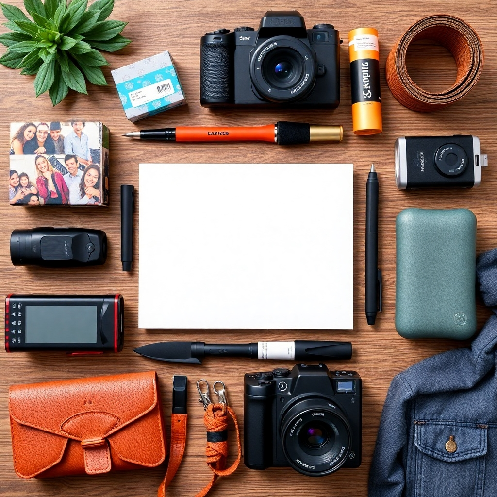 Show the most popular items currently, using the same flat lay technique for the image.
